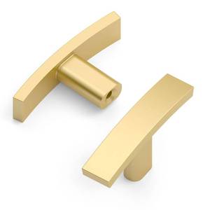 lot 6190 image: Amerdeco 10 Pack Brushed Gold Cabinet Knobs 2 Inch Zinc Alloy ZH0003