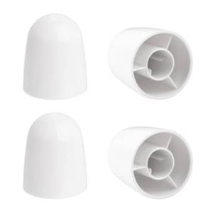 lot 6199 image: INJOYTEC Toilet Floor Bolt Caps Round White 4 Pack