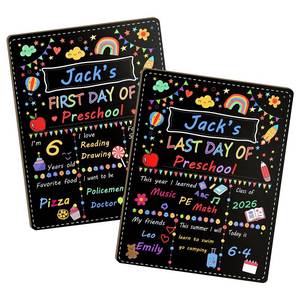 lot 6226 image: First Day Last Day of School Chalkboard Sign 14 x 11 Inch