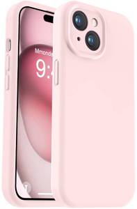 lot 6239 image: Vooii Silicone Phone Case for iPhone 15 6.1 Inch Chalk Pink