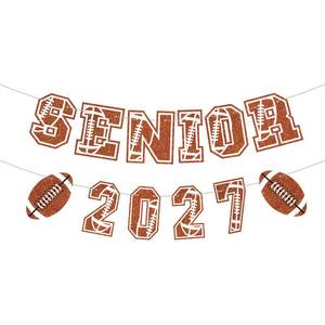 lot 6249 image: Fuyoooo Football Graduation Decorations Senior Night 2027 Banner