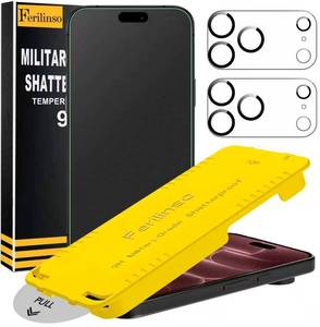 lot 6270 image: Ferilinso 2 Pack Matte Tempered Glass Screen Protector for iPhone 18 Pro