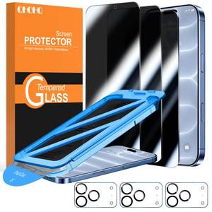 lot 6277 image: iPhone 18 Pro Privacy Screen Protector 9H Tempered Glass 3-Pack