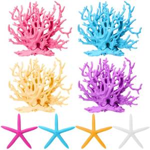 lot 6278 image: Simgoing Mermaid Party Decor Coral Reef Set of 8 Pcs Assorted Colors