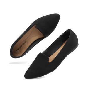 lot 6301 image: Dream Pairs Womens Pointed Toe Flats Size 7.5 Black