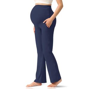 lot 6302 image: CUXFLS Womens Maternity Leggings Over The Belly Pockets Yoga Pants Size M