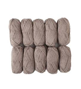 lot 6304 image: Knit Picks Wool of the Andes Worsted Weight 100% Wool Yarn Mink 10 Pack