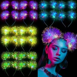 lot 6307 image: Juexica 16 Pcs Light Up Cat Ears LED Headband Color Changing