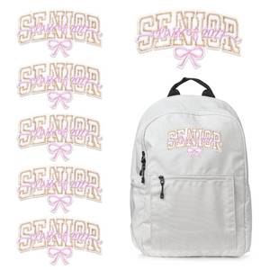 lot 6312 image: Lyrow 12 Pcs Class of 2027 Iron On Patches Senior 2027 Pink Bow