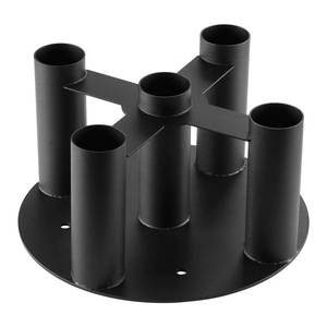 lot 7736 image: Wishtofly Barbell Holder Floor Stand Storage Rack Holds 5 Bars 2-Inch Olympic