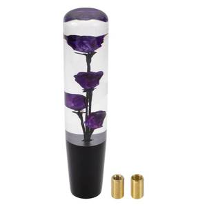 lot 8013 image: TUCKBOLD Car Gear Shifter Knob 7.87 Inch Purple Acrylic M8 M10 Adapters