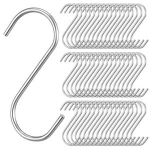 lot 8026 image: S Hooks 2.75 Inch Stainless Steel Silver 150 Pcs