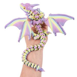 lot 8033 image: Meshcraft 3D Printed Articulated Winged Dragon Fidget Toy 15 Inch