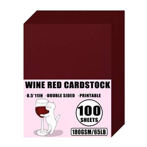 lot 8094 image: Weyew WineRed Cardstock Paper 8.5 x 11 in 65lb Cover 100 Sheets