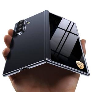 lot 8113 image: YOOVEI Leather Case for Samsung Galaxy Z Fold 6 Privacy Screen Black