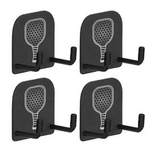 lot 8117 image: Rdttlv Wall Mounted Pickleball Paddle Holder Steel Black Set of 2
