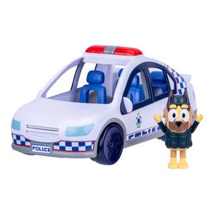 lot 8462 image: Bluey Police Car Toy, Lights & Sounds, Policeman Figure