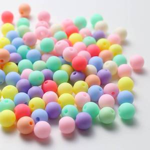 lot 8473 image: HERZWILD Matte Multicolor Acrylic Craft Beads, 10 mm, 400 Pcs