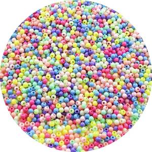 lot 8475 image: YUEXIGO Acrylic Round Spacer Beads 4mm 2000pcs Light Mix Colors