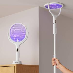 lot 13520 image: Nymrix Electric Fly Swatter Racket 4100V Rechargeable
