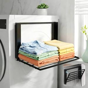 lot 13526 image: Pipigaty Foldable Magnetic Shelf for Washer and Dryer, 10 Lb Capacity