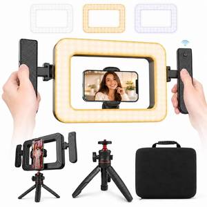 lot 13538 image: KayusMt Cell Phone Video Light Kit with Tripod, Remote, CRI 95
