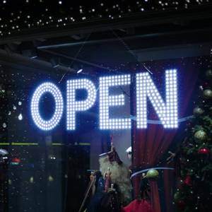 lot 13548 image: Thirdpolite LED Open Sign 22x7 Inch Cold White 10 Dimming Levels 3 Modes