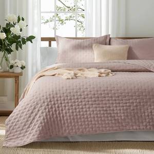lot 13556 image: Bedsure Quilt Bedspread Set TwinTwin XL Dusty Rose