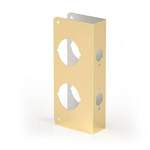 lot 13595 image: Naubea Door Knob Reinforcement Plate Polished Gold Fits 1-38 Doors