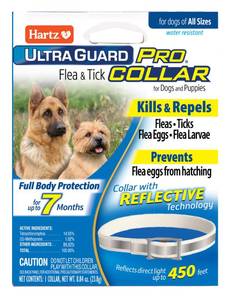 lot 14001 image: Hartz UltraGuard Pro Reflective Flea & Tick Collar for Dogs 7 Month 1 Count