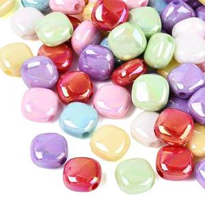 lot 14005 image: LiQunSweet Mixed Rhombus Acrylic Beads 500 Pcs, Approx. 0.55 x 0.59 Inch