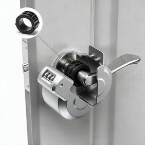 lot 14024 image: PUGED Door Knob Lockout Device Keyed Metal Security Cover Lock