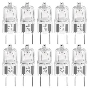 lot 14026 image: YBEK G8 Halogen Light Bulbs 20W 120V 2700K Warm White 10 Pack