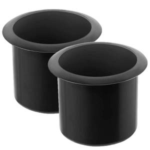 lot 14411 image: GYBest 2 Pack Black Plastic Cup Holder Replacement Insert for Recliner