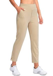 lot 14459 image: YYV Womens Golf Pants High Waist Stretch Ankle Pants Khaki Small