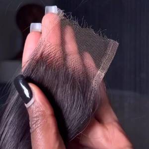 lot 14473 image: BEEOS 2x6 HD Lace Closure Straight Human Hair 20 Inch Pre-Plucked Single Knot  Retail $112.99
