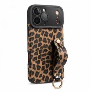 lot 14478 image: Siduater Phone Case Leopard Print Wrist Strap For iPhone 17 Pro & 18 Pro