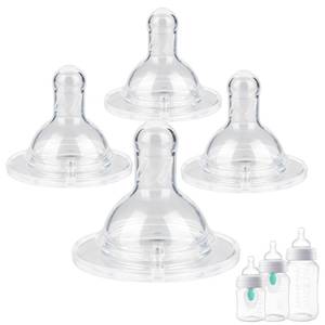 lot 14485 image: Joyfeed Silicone Replacement Baby Bottle Nipples Size 3 Fast Flow 4 Count