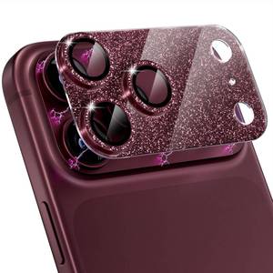 lot 14489 image: Camera Lens Protector Glitter Burgundy 9H For iPhone 18 Pro Max
