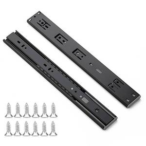 lot 17763 image: Ravinte Soft Close Drawer Slides 14 Inch Matte Black 5 Pairs