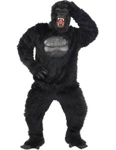 lot 17774 image: Higen Gorilla Costume Adult Onesie with Mask & Feet S-3XL  Retail $119.99