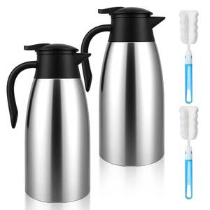 lot 17789 image: MBJZSL 68 Oz Thermal Coffee Carafe 2 PCS Stainless Steel Vacuum Insulated