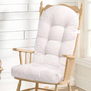 lot 17798 image: ROFIEJOX Rocking Chair Cushion High Back 44 x 19 x 4 Inch Room White