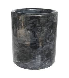 lot 17806 image: HillSpring Black Marble Kitchen Utensil Holder 5.51 Dia x 6.41 H