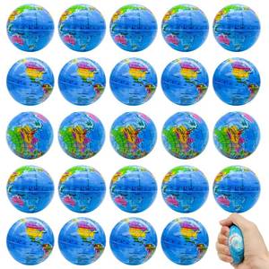 lot 17810 image: Globe Earth Stress Ball 2.5 Inch 30 Pack