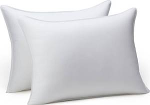 lot 17815 image: Amazon Basics Down Alternative Bed Pillows Standard 26 x 20 in White 2-Pack
