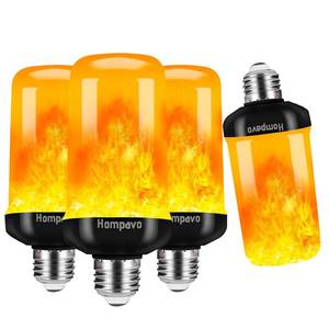 lot 18125 image: Hompavo LED Flame Light Bulbs E26E27 4 Pack With Upside Down Effect