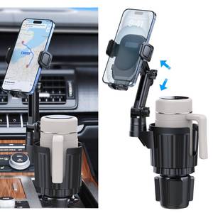 lot 18130 image: Peastrex Cup Holder Phone Mount with Expandable Base, Fits 4-7 Inch Phones