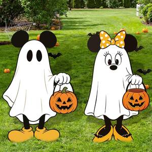 lot 18136 image: Yuleglowix Halloween Yard Sign Cartoon Mouse Decoration 23 Inch Waterproof