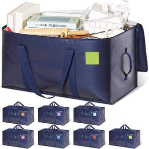 lot 18140 image: Dayseon Moving Storage Bags, Extra Large 110 LBS, 8 Pack, Blue